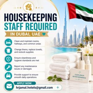 Housekeeping Staff Required in Dubai