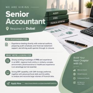 Senior Accountant Required in Dubai