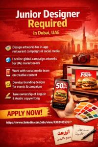 Junior Designer Required in Dubai