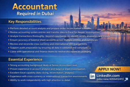Accountant Required in Dubai