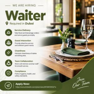 Waiter Required in Dubai