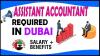 Assistant Accountant Required in Dubai