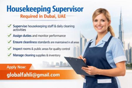 Housekeeping Supervisor Required in Dubai