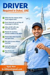DRIVER Required in Dubai