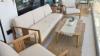 5- Seater Acacia Wood Outdoor Sofa Set (184 x68 X 61.5 cm)