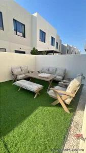 Sofa set aluminium beige outdoor furniture garden furniture