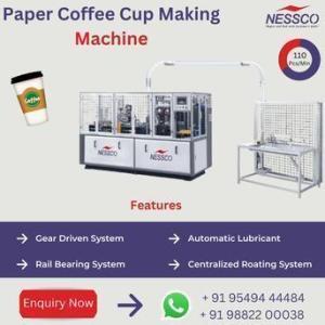 AED 26361, Boost Efficiency And Sustainability: Premium Paper Coffee Cup Making Machine In UAE