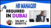 Human Resources Manager Required in Dubai