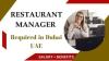 Restaurant Manager Required in Dubai