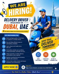 Delivery Driver Required in Dubai