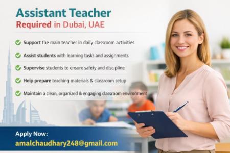 Assistant Teacher Required in Dubai