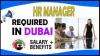 HR Manager Required in Dubai