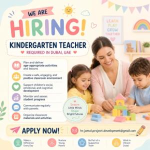 Kindergarten Teacher Required in Dubai