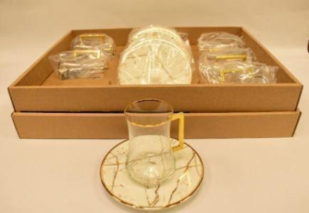 Buy 6 Glass Saucers Tea Set