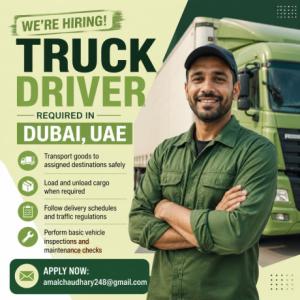 Truck Driver Required in Dubai