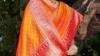 AED 244, Mustard Banarasi Silk Woven Work Traditional Tassels Saree By Sangam