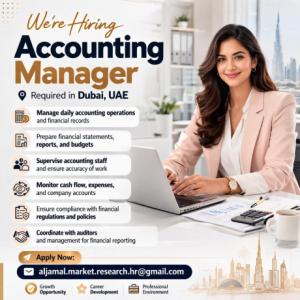 Accounting Manager Required in Dubai