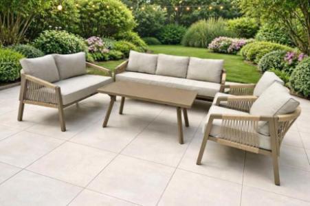 Sofa set aluminium rope style outdoor furniture