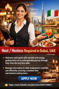 Host / Hostess Required in Dubai