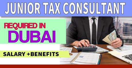 Junior Tax Consultant Required in Dubai