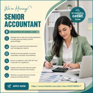 Senior Accountant Required in Dubai