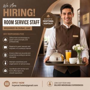 Room Service Staff Required in Dubai