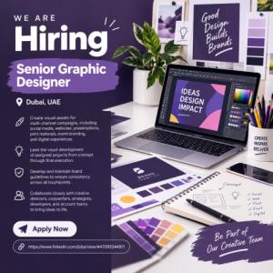 Senior Graphic Designer Required in Dubai