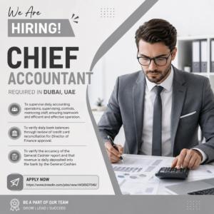 Chief Accountant Required in Dubai