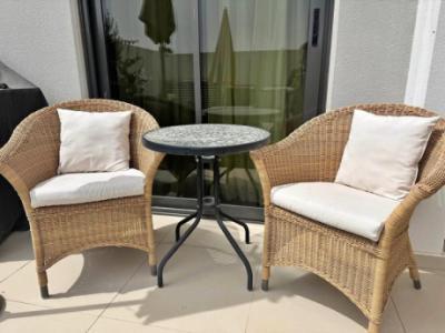 Outdoor seats and table