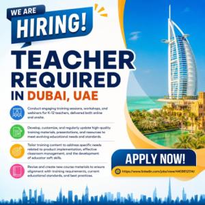 Teacher Required in Dubai