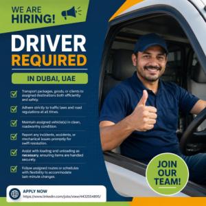 Driver Required in Dubai