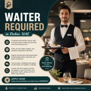 Waiter Required in Dubai