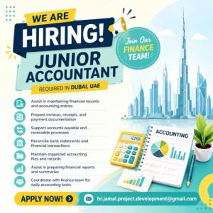 Junior Accountant Required in Dubai