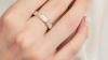 Single Line Mother of Pearl & Diamond Ring