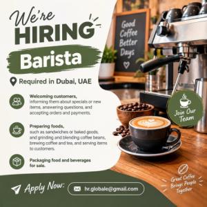 Barista Required in Dubai