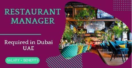 Restaurant Manager Required in Dubai