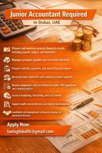 Junior Accountant Required in Dubai