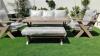 Sofa set aluminium beige outdoor furniture garden furniture