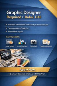 Graphic Designer Required in Dubai