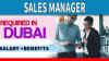 Sales Manager Required in Dubai