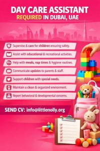 Day Care Assistant Required in Dubai