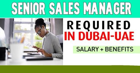 Senior Sales Manager Required in Dubai