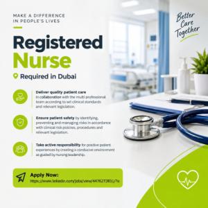 Registered Nurse Required in Dubai
