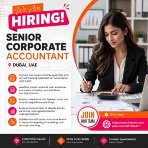 Senior Corporate Accountant Required in Dubai