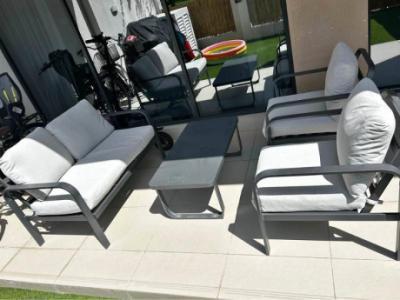 Grey outdoor garden set