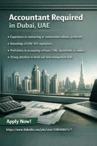 Accountant Required in Dubai