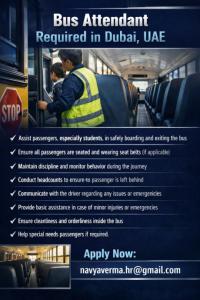 Bus Attendant Required in Dubai