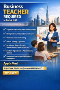 Business Teacher Required in Dubai