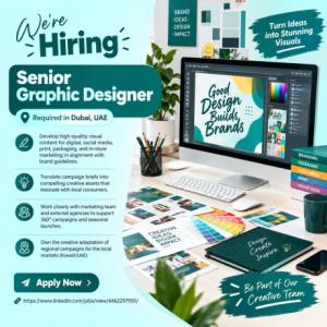 Senior Graphic Designer Required in Dubai