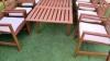 Ikea outdoor extendable dining table with 8 armchairs